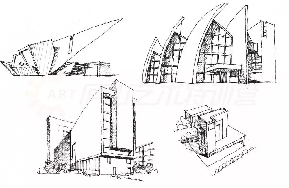 建筑手绘表现技法 机电系统的艺术化呈现